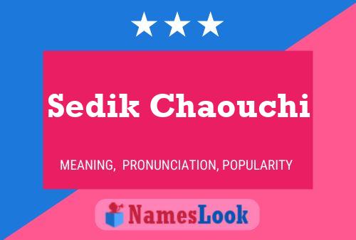 Постер имени Sedik Chaouchi