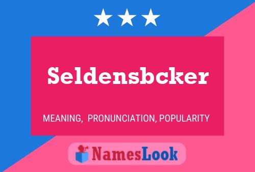 Постер имени Seldensbcker