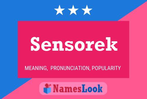 Постер имени Sensorek