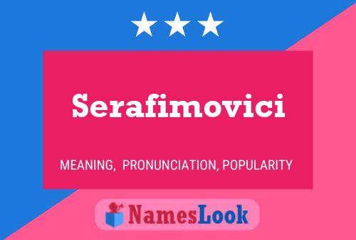 Постер имени Serafimovici