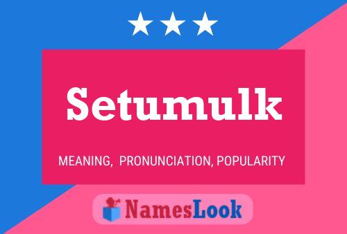 Постер имени Setumulk