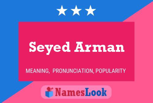 Постер имени Seyed Arman