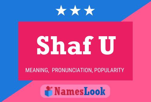 Постер имени Shaf U