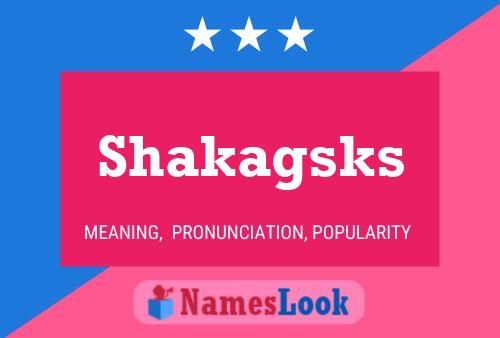 Постер имени Shakagsks