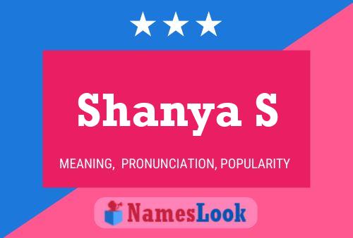 Постер имени Shanya S