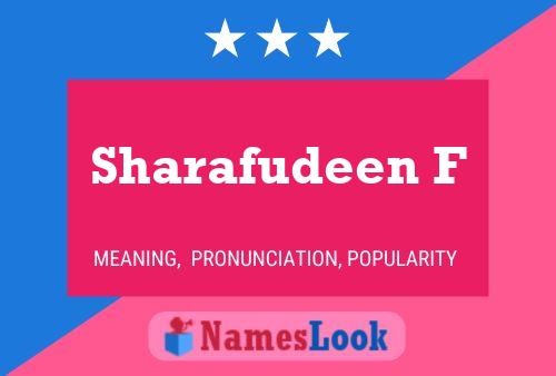 Постер имени Sharafudeen F