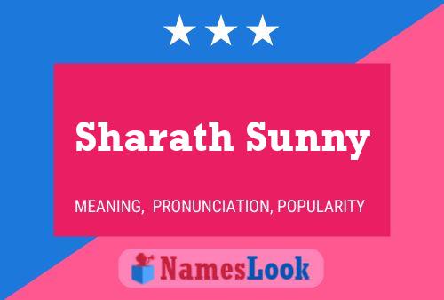 Постер имени Sharath Sunny