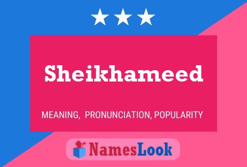 Постер имени Sheikhameed