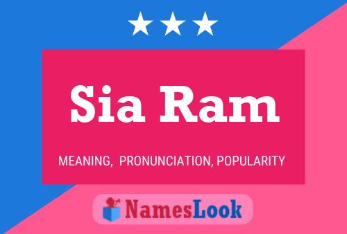 Постер имени Sia Ram