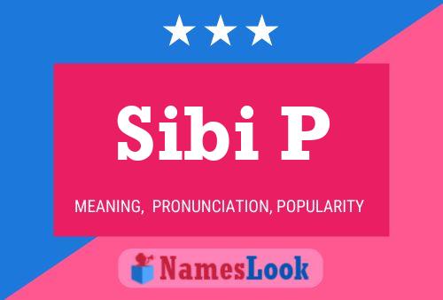 Постер имени Sibi P