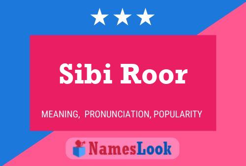 Постер имени Sibi Roor