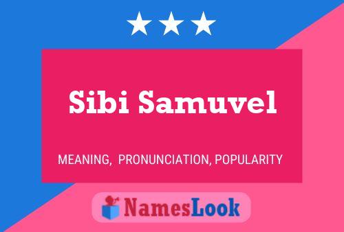 Постер имени Sibi Samuvel