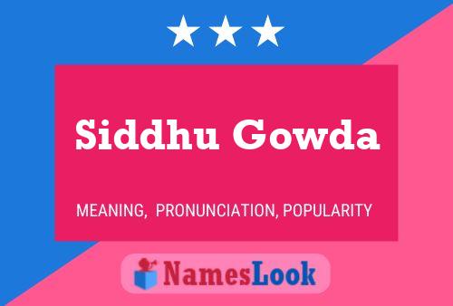 Постер имени Siddhu Gowda