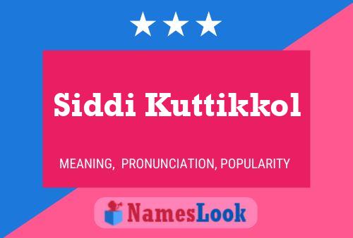 Постер имени Siddi Kuttikkol