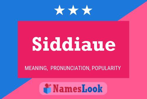 Постер имени Siddiaue