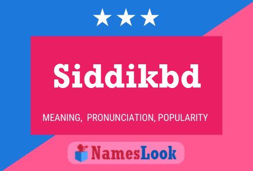 Постер имени Siddikbd