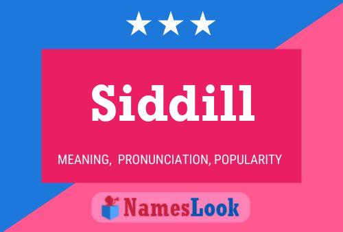 Постер имени Siddill