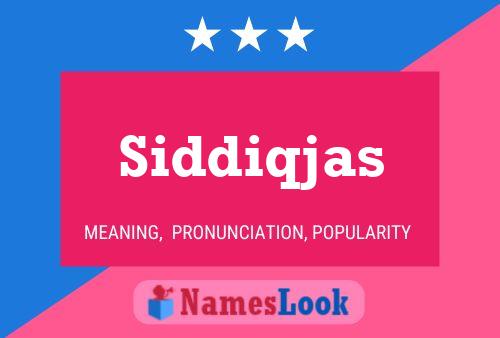 Постер имени Siddiqjas