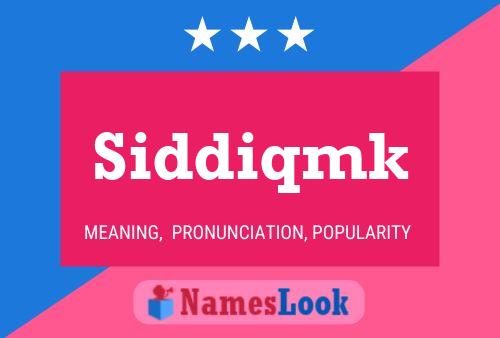 Постер имени Siddiqmk