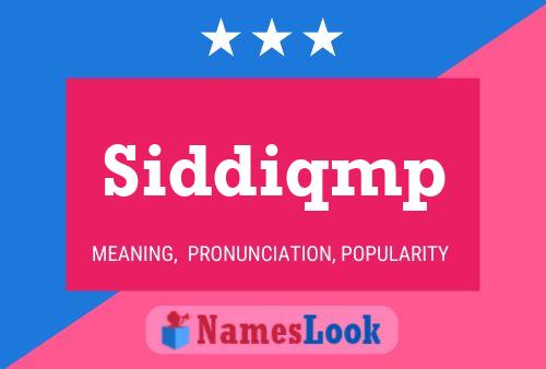 Постер имени Siddiqmp