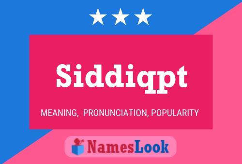 Постер имени Siddiqpt