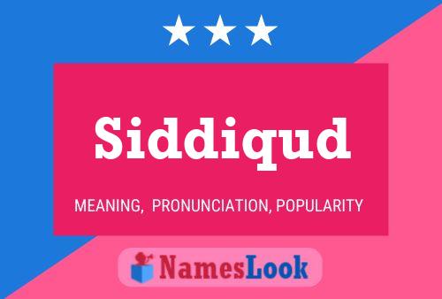 Постер имени Siddiqud