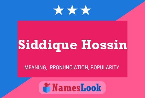 Постер имени Siddique Hossin