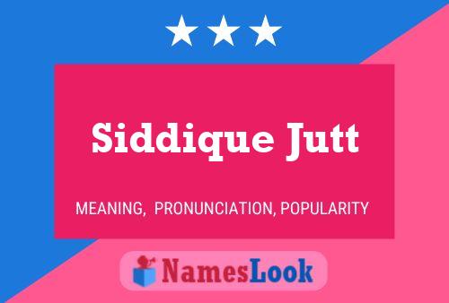 Постер имени Siddique Jutt