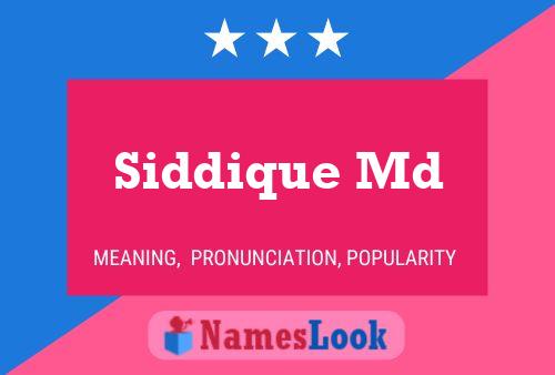 Постер имени Siddique Md