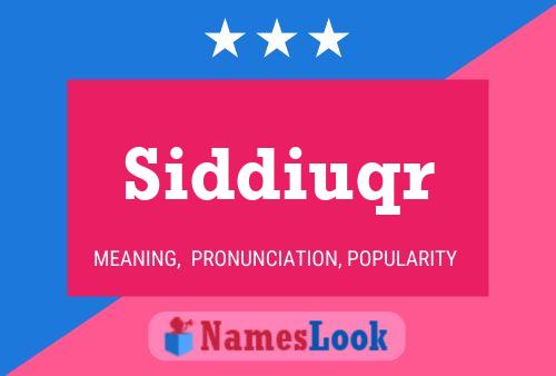 Постер имени Siddiuqr