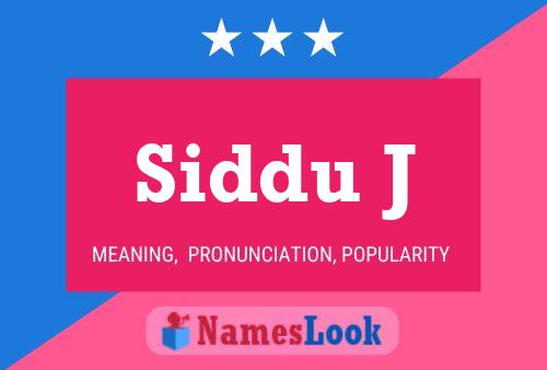 Постер имени Siddu J