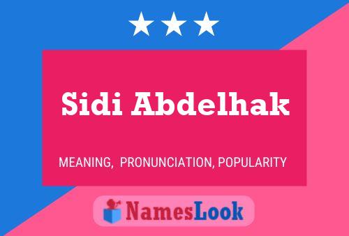 Постер имени Sidi Abdelhak