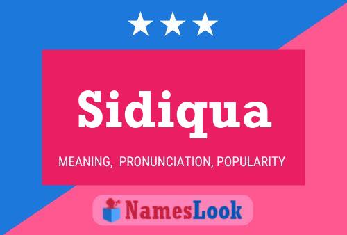 Постер имени Sidiqua