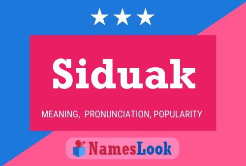 Постер имени Siduak