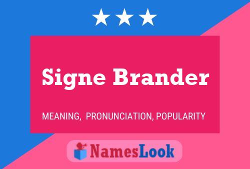 Постер имени Signe Brander