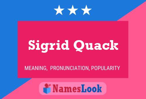 Постер имени Sigrid Quack