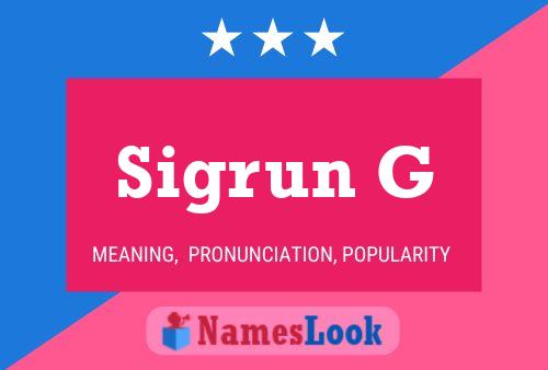 Постер имени Sigrun G