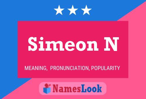 Постер имени Simeon N