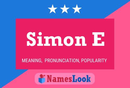 Постер имени Simon E