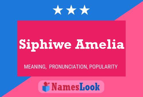 Постер имени Siphiwe Amelia