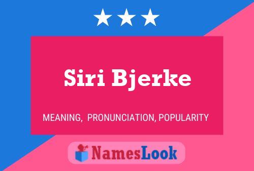 Постер имени Siri Bjerke