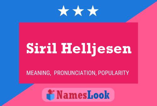 Постер имени Siril Helljesen