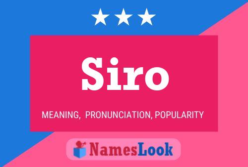 Постер имени Siro