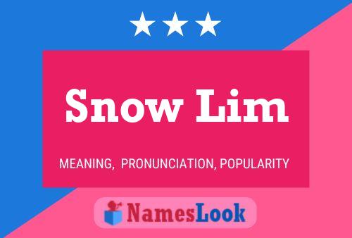 Постер имени Snow Lim