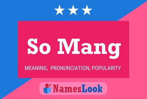 Постер имени So Mang