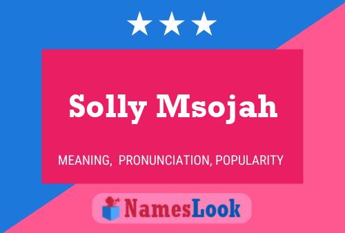 Постер имени Solly Msojah