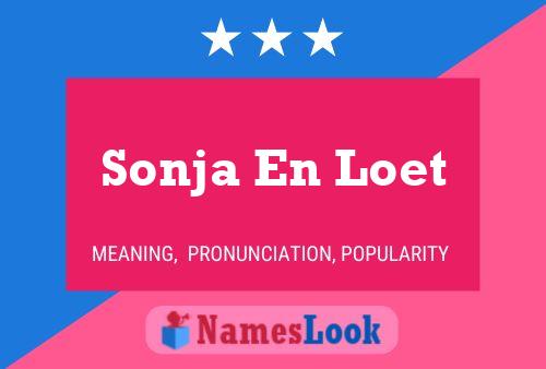 Постер имени Sonja En Loet