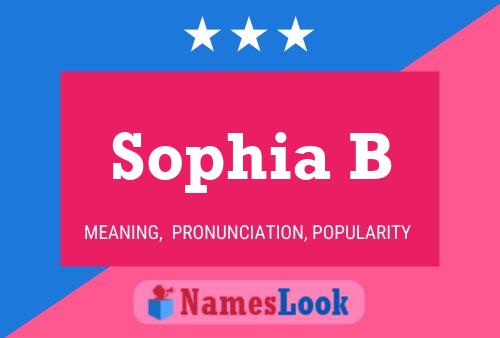 Постер имени Sophia B