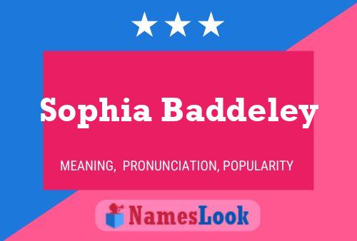 Постер имени Sophia Baddeley