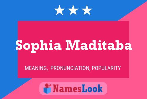 Постер имени Sophia Maditaba